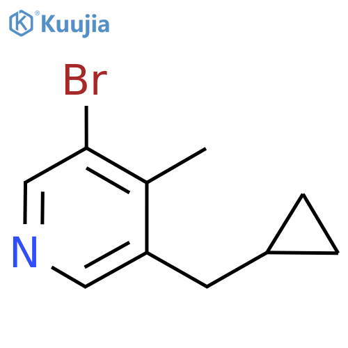 Pyridine, 3-bromo-5-(cyclopropylmethyl)-4-methyl- structure
