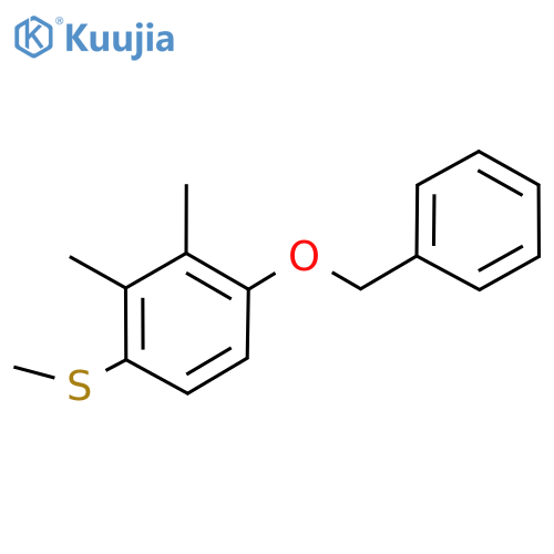 Benzene, 2,3-dimethyl-1-(methylthio)-4-(phenylmethoxy)- structure