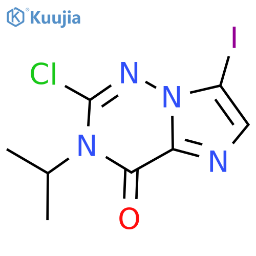 2-Chloro-7-iodo-3-isopropyl-imidazo[2,1-F][1,2,4]triazin-4-one structure