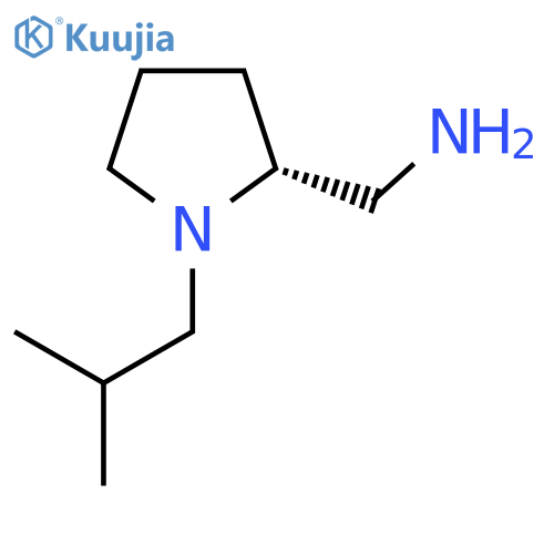 1-[(2R)-1-(2-methylpropyl)pyrrolidin-2-yl]methanamine structure