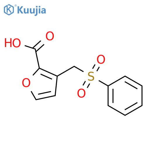 3-(Benzenesulfonyl)methylfuran-2-carboxylic Acid structure