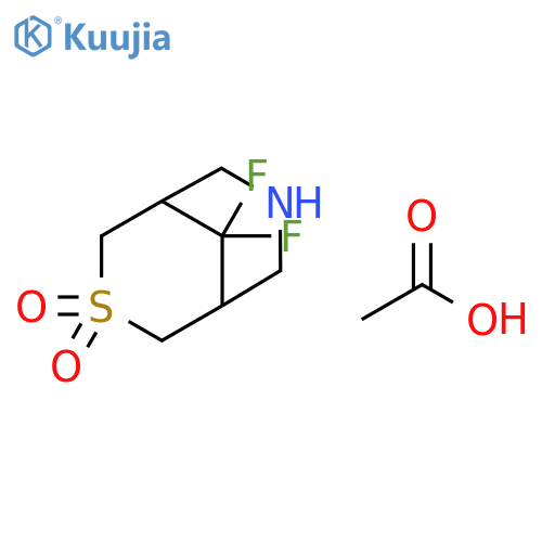 9,9-difluoro-3lambda6-thia-7-azabicyclo3.3.1nonane-3,3-dione, acetic acid structure