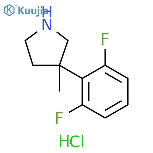3-(2,6-difluorophenyl)-3-methylpyrrolidine hydrochloride structure