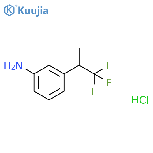 3-(1,1,1-trifluoropropan-2-yl)aniline hydrochloride structure