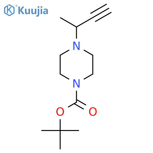 Tert-butyl 4-(but-3-yn-2-yl)piperazine-1-carboxylate structure