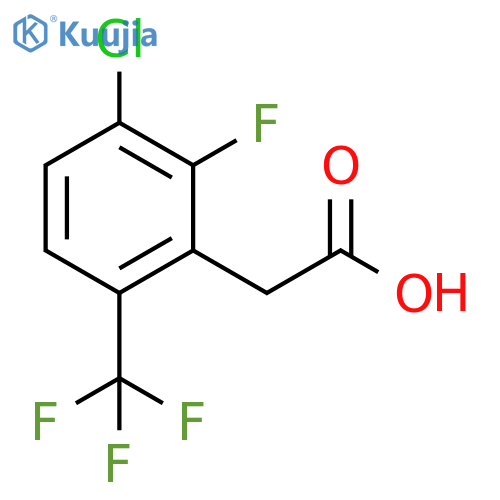 Benzeneacetic acid, 3-chloro-2-fluoro-6-(trifluoromethyl)- structure