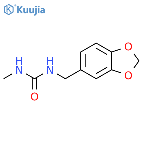 1-[(2H-1,3-benzodioxol-5-yl)methyl]-3-methylurea structure