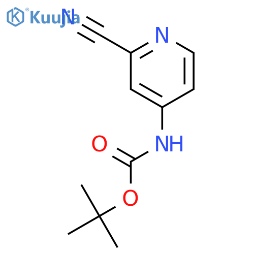 tert-butyl N-(2-cyanopyridin-4-yl)carbamate structure