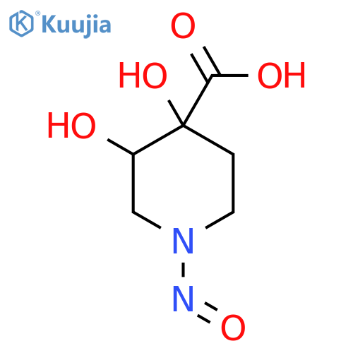 3,4-Dihydroxy-1-nitrosopiperidine-4-carboxylic acid structure
