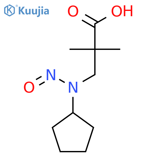 3-cyclopentyl(nitroso)amino-2,2-dimethylpropanoic acid structure