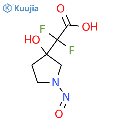2,2-Difluoro-2-(3-hydroxy-1-nitrosopyrrolidin-3-yl)acetic acid structure
