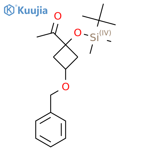 1-3-(benzyloxy)-1-(tert-butyldimethylsilyl)oxycyclobutylethan-1-one structure