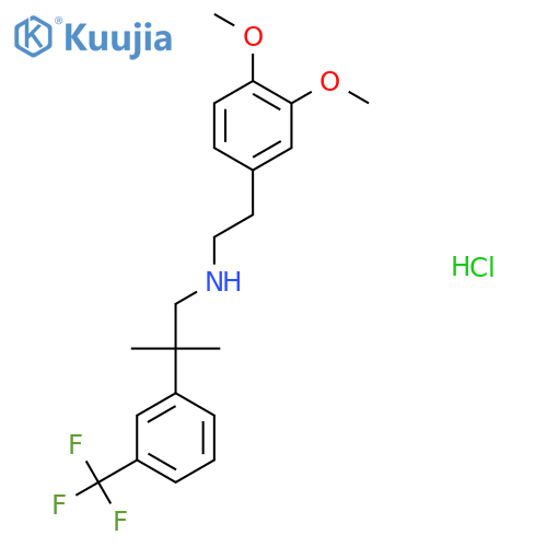 2-(3,4-dimethoxyphenyl)ethyl({2-methyl-2-3-(trifluoromethyl)phenylpropyl})amine hydrochloride structure