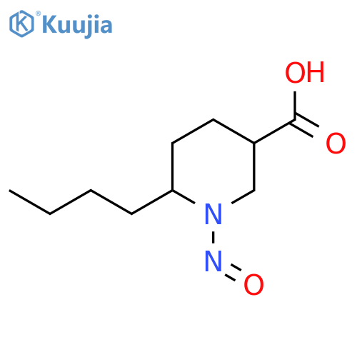 6-Butyl-1-nitrosopiperidine-3-carboxylic acid structure