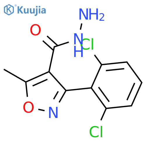 3-(2,6-Dichlorophenyl)-5-methyl-4-isoxazolecarbohydrazide structure