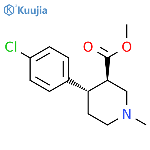 (3R,4S)-4-(4-Chlorophenyl)-1-methylpiperidine-3-carboxylicacid methylester structure