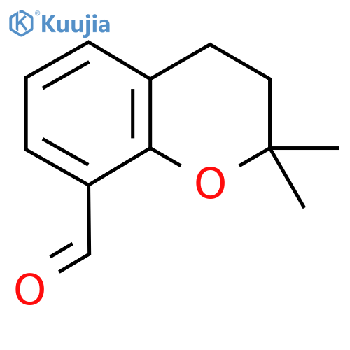 2,2-dimethyl-3,4-dihydro-2H-1-benzopyran-8-carbaldehyde structure