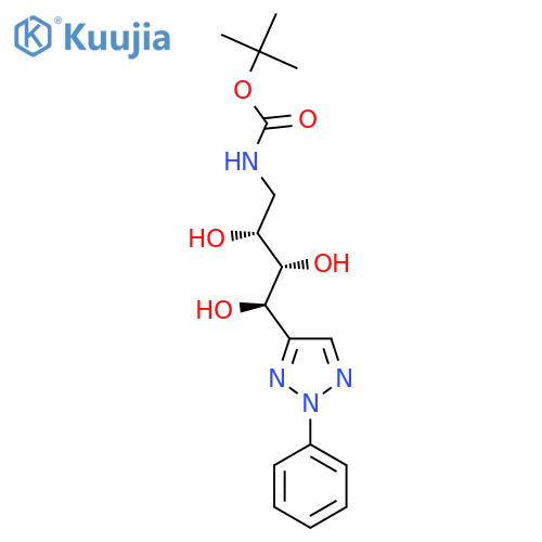 tert-butyl N-(2R,3S,4R)-2,3,4-trihydroxy-4-(2-phenyl-2H-1,2,3-triazol-4-yl)butylcarbamate structure