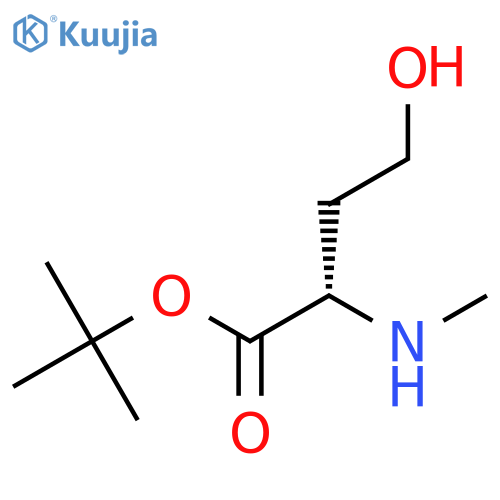 tert-butyl (2S)-4-hydroxy-2-(methylamino)butanoate structure