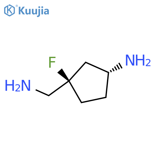 rac-(1R,3R)-3-(aminomethyl)-3-fluorocyclopentan-1-amine structure