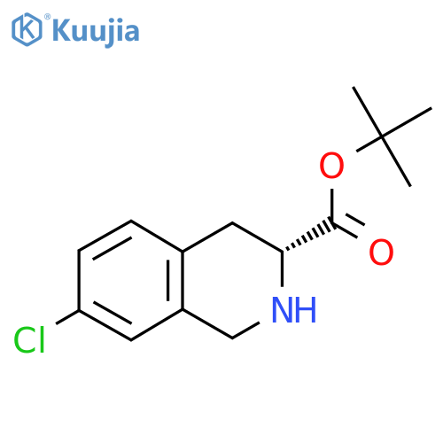 tert-butyl (3R)-7-chloro-1,2,3,4-tetrahydroisoquinoline-3-carboxylate structure