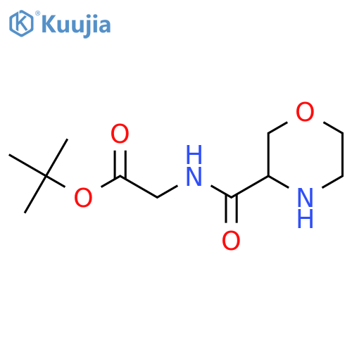 tert-butyl 2-(morpholin-3-yl)formamidoacetate structure