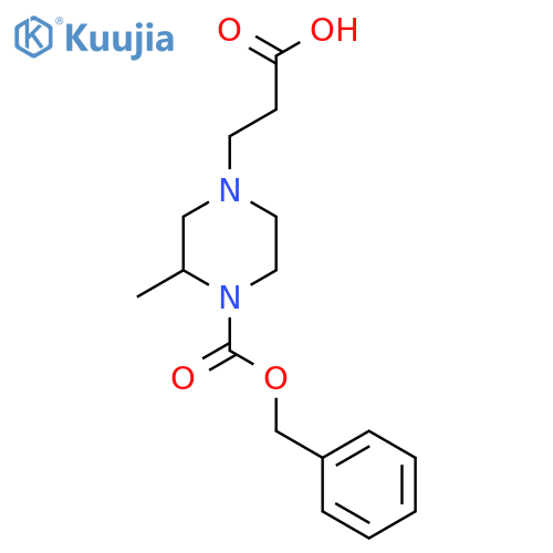 3-{4-(benzyloxy)carbonyl-3-methylpiperazin-1-yl}propanoic acid structure
