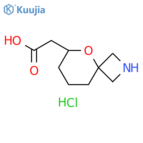 2-{5-oxa-2-azaspiro3.5nonan-6-yl}acetic acid hydrochloride structure
