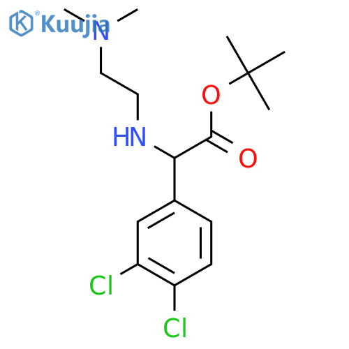 tert-butyl 2-(3,4-dichlorophenyl)-2-{2-(dimethylamino)ethylamino}acetate structure