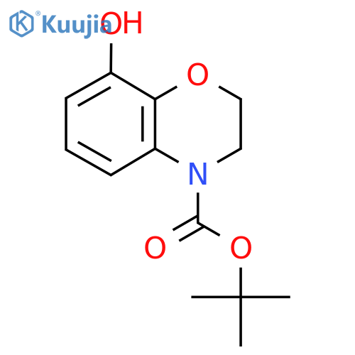 tert-butyl 8-hydroxy-3,4-dihydro-2H-1,4-benzoxazine-4-carboxylate structure