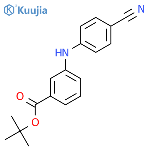 tert-butyl 3-(4-cyanophenyl)aminobenzoate structure