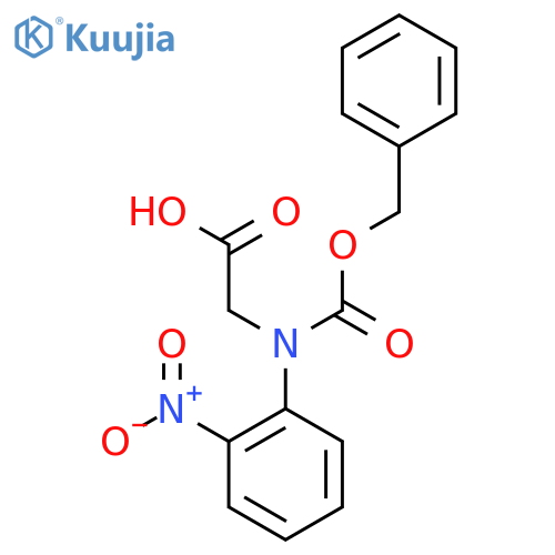 2-{(benzyloxy)carbonyl(2-nitrophenyl)amino}acetic acid structure