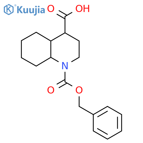 1-(benzyloxy)carbonyl-decahydroquinoline-4-carboxylic acid structure