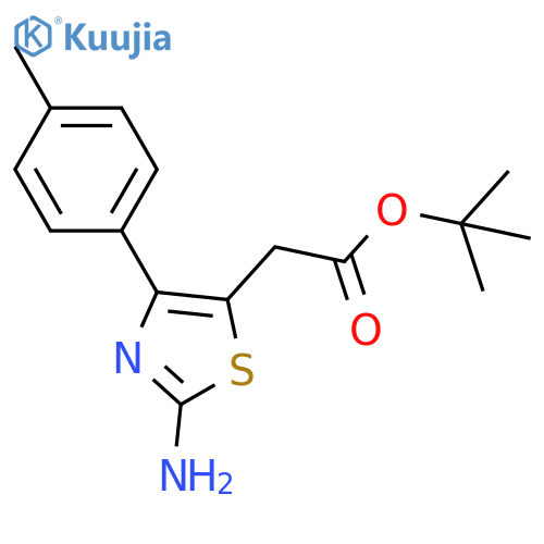 tert-butyl 2-2-amino-4-(4-methylphenyl)-1,3-thiazol-5-ylacetate structure