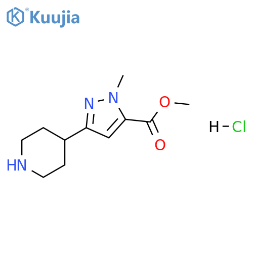 methyl 1-methyl-3-(piperidin-4-yl)-1H-pyrazole-5-carboxylate hydrochloride structure