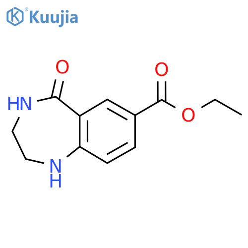 ethyl 5-oxo-2,3,4,5-tetrahydro-1H-1,4-benzodiazepine-7-carboxylate structure