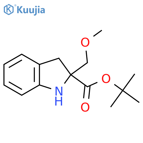 tert-butyl 2-(methoxymethyl)-2,3-dihydro-1H-indole-2-carboxylate structure