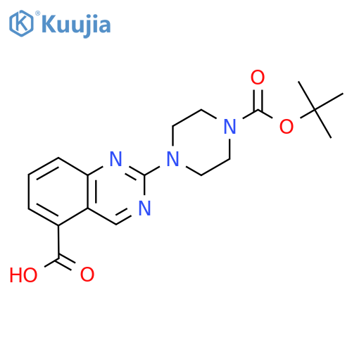 2-{4-(tert-butoxy)carbonylpiperazin-1-yl}quinazoline-5-carboxylic acid structure