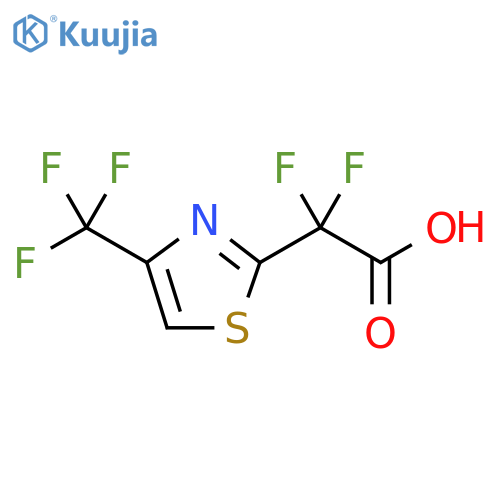 2,2-difluoro-2-[4-(trifluoromethyl)-1,3-thiazol-2-yl]acetic acid structure