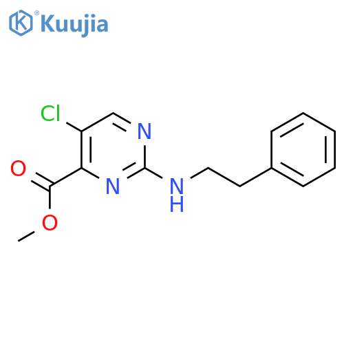 methyl 5-chloro-2-(2-phenylethyl)aminopyrimidine-4-carboxylate structure