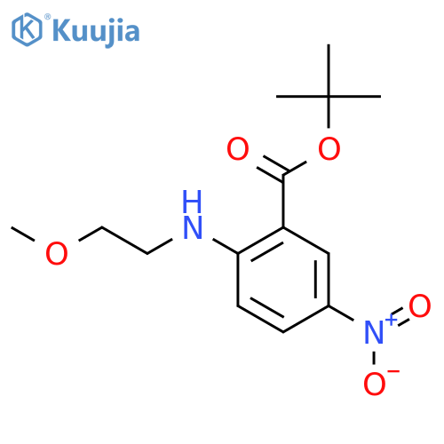 tert-butyl 2-(2-methoxyethyl)amino-5-nitrobenzoate structure