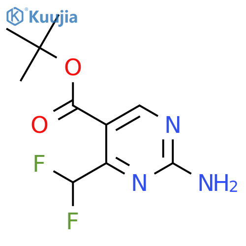 Tert-butyl 2-amino-4-(difluoromethyl)pyrimidine-5-carboxylate structure