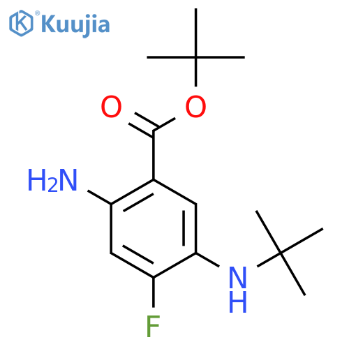 Tert-butyl 2-amino-5-(tert-butylamino)-4-fluorobenzoate structure