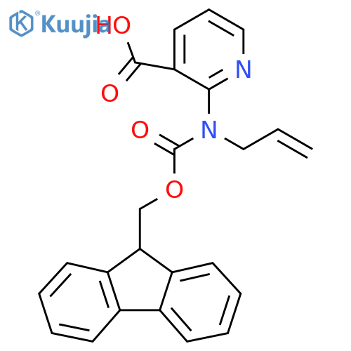 2-({(9H-fluoren-9-yl)methoxycarbonyl}(prop-2-en-1-yl)amino)pyridine-3-carboxylic acid structure