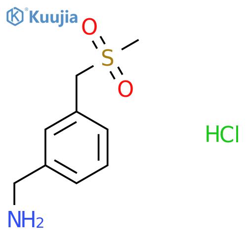 [3-(Methanesulfonylmethyl)phenyl]methanamine hydrochloride structure