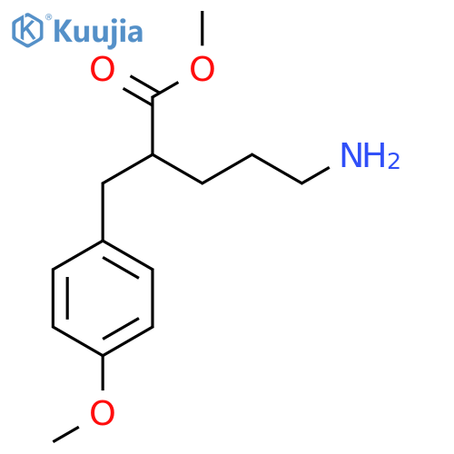methyl 5-amino-2-(4-methoxyphenyl)methylpentanoate structure