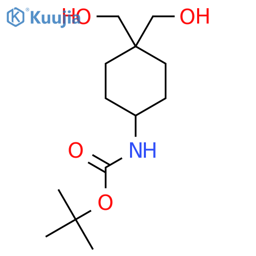 tert-butyl N-4,4-bis(hydroxymethyl)cyclohexylcarbamate structure