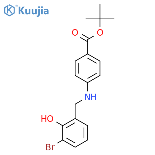 tert-butyl 4-{(3-bromo-2-hydroxyphenyl)methylamino}benzoate structure