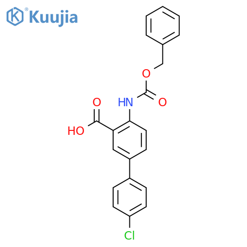 4-{(benzyloxy)carbonylamino}-4'-chloro-1,1'-biphenyl-3-carboxylic acid structure