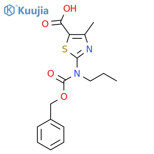 2-{(benzyloxy)carbonyl(propyl)amino}-4-methyl-1,3-thiazole-5-carboxylic acid structure